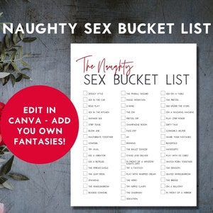 Sex Bucket List, Sex Challenge, Printable Sex Game