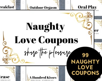 Love Coupons for Valentine, Romantic and Sexy Coupons, Anniversary Gift, Naughty Coupons for Date Night Box, Sexy Gift for Him