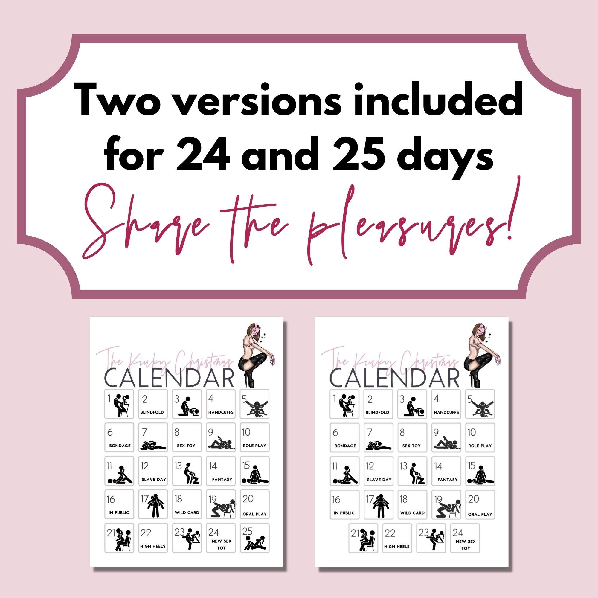 Kinky Adult Advent Calendar, Sexy Christmas Calendar, Naughty Calendar