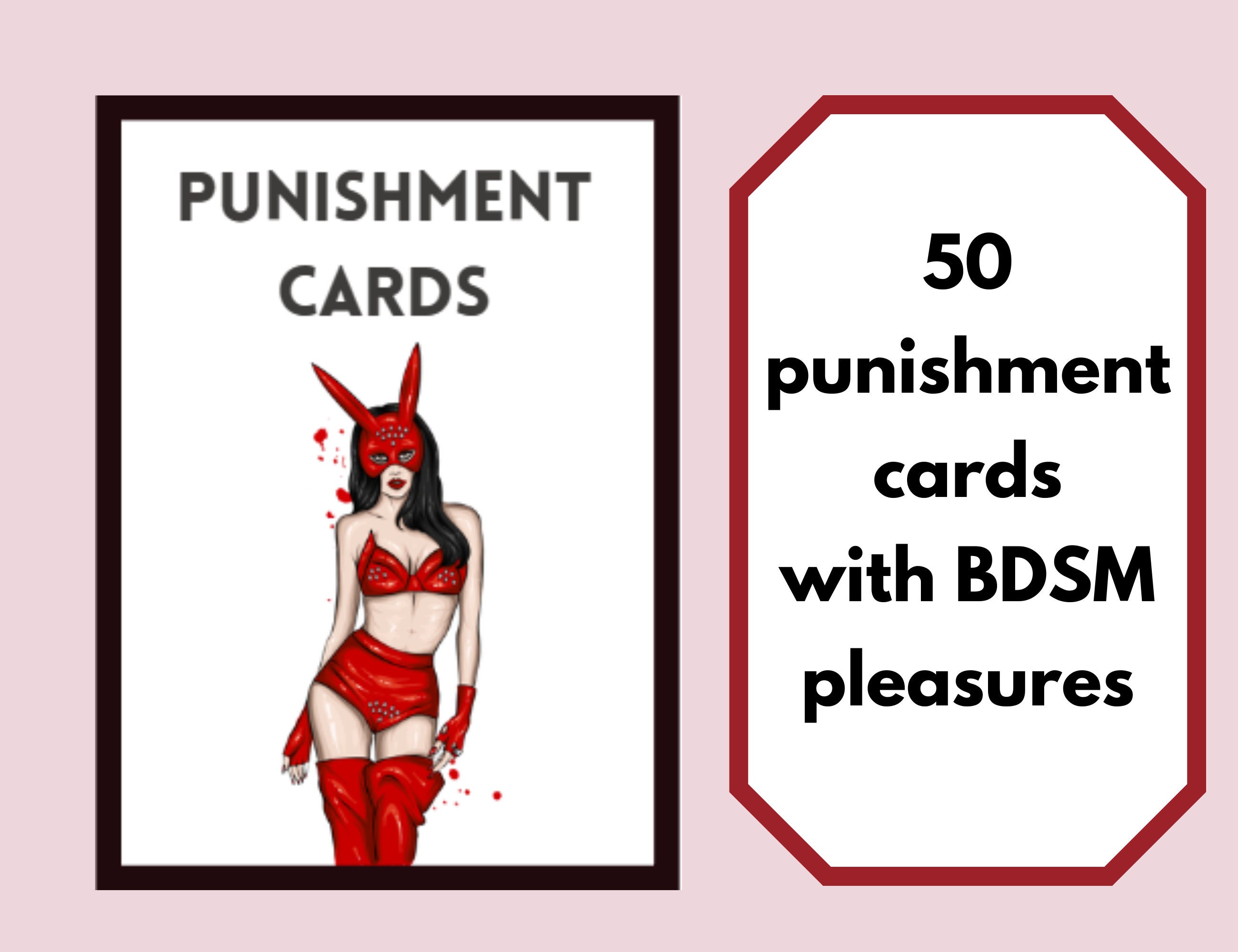 BDSM Game Punishment Cards Printable Sex Game BDSM - Etsy