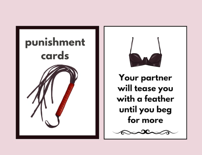 Bdsm Game Punishment Cards Printable Sex Game Bdsm Punishments Kink List Kinky Game Femdom