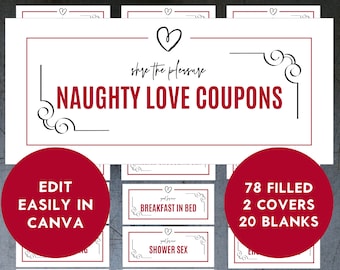 Sexy Christmas: Sex Coupons, 100 Naughty Sex Coupons, Love Coupons, Naughty Coupons for Date Night Box