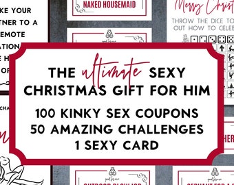 Sexy Gift for Him, Sexy Boyfriend Gift for Christmas with Sex Games, Sex Coupons and Sex Dice, Sexy Husband Gift for Christmas