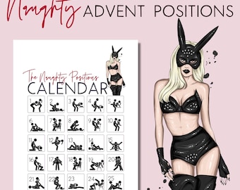 Adult Advent with Sex Positions, Kinky Adult Advent Calendar, Sexy Christmas Calendar, Naughty Calendar, Sex Challenge