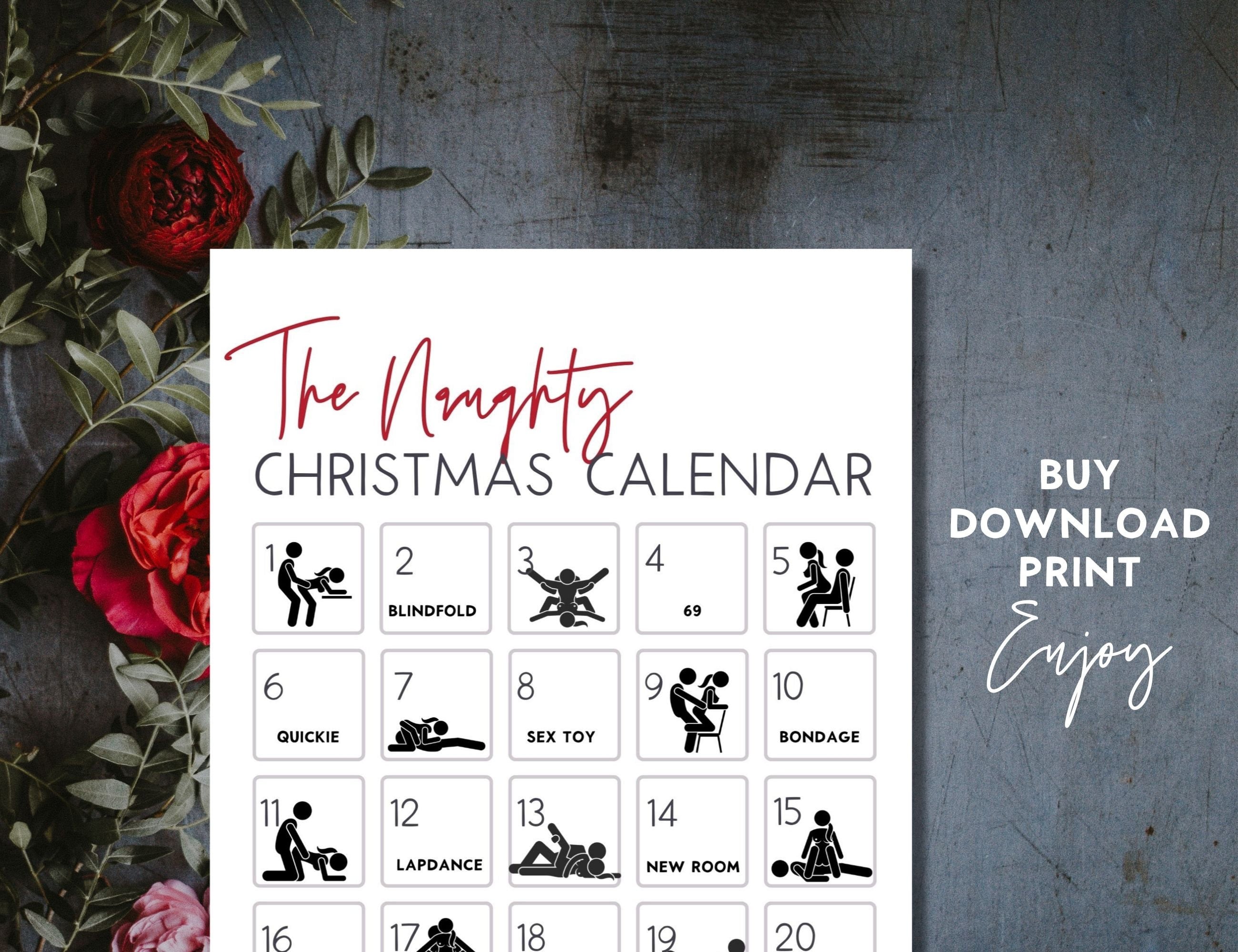 Sexy Advent Calendar for Couples, Sex Challenge, Printable Sex Game - Etsy