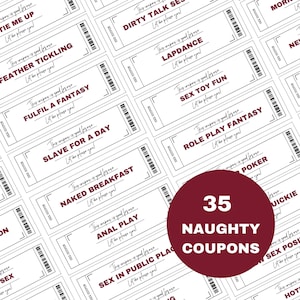 Valentine Naughty Coupons, Valentine Kinky Coupon Book, Valentine Sex Coupons