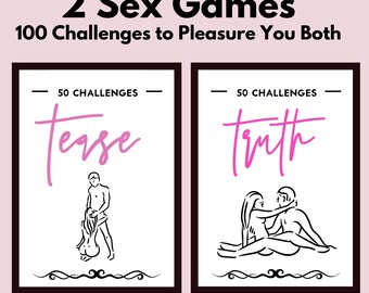 Sex Games, 100 Sexy Challenges, Anniversary Gift, Sexy Gift for Him, Printable Sex Game, Truth or Dare