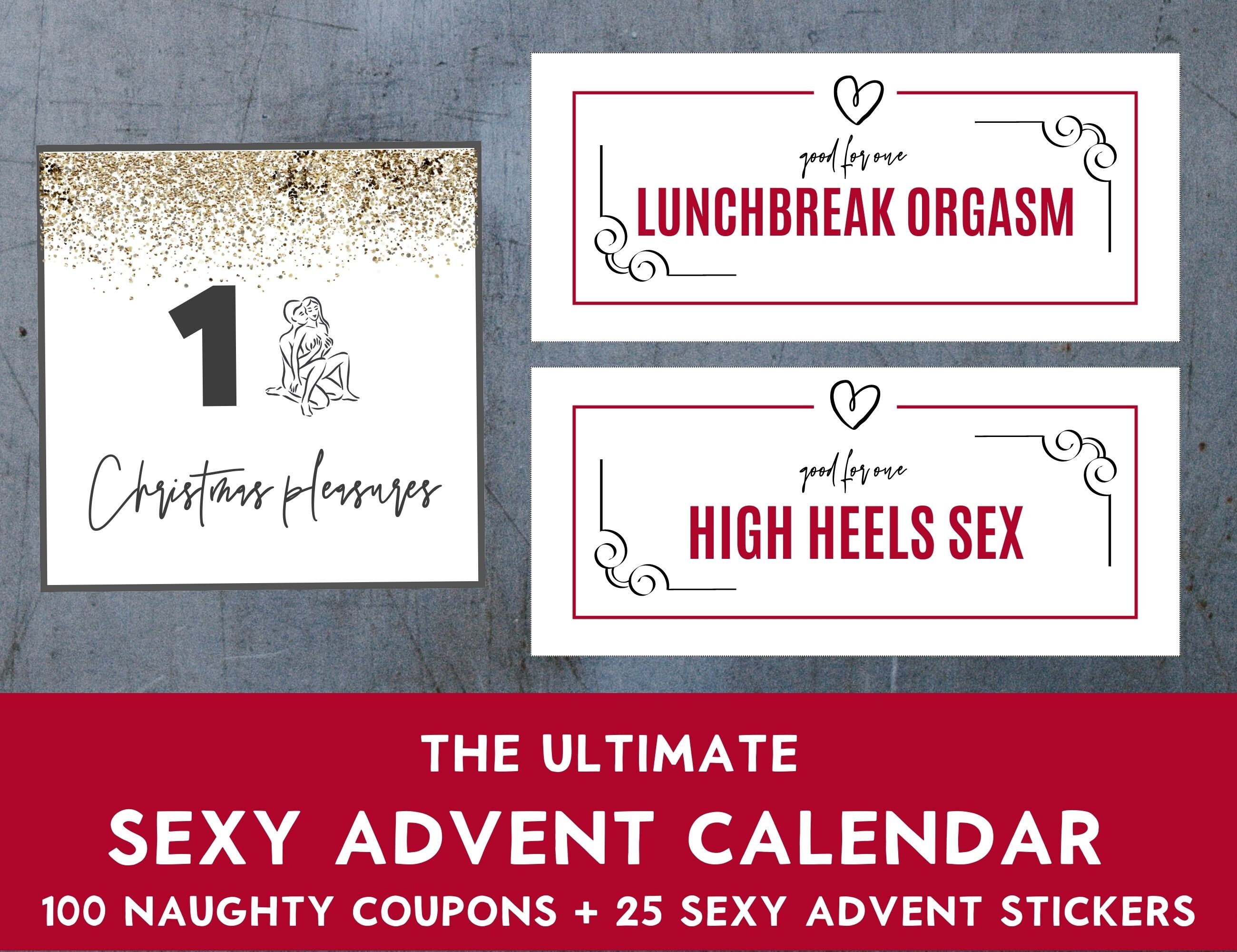 Sexy Adult Advent Calendar, 100 Naughty Sex Coupons and 25 Sexy Calendar  Stickers - Etsy