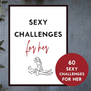 Gioco di sesso, 60 sfide sessuali per lei, gioco di carte sexy stampabile, SexyToy per coppie