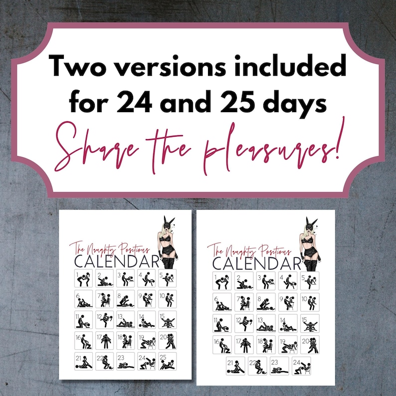 Adult Advent With Sex Positions, Kinky Adult Advent Calendar, Sexy