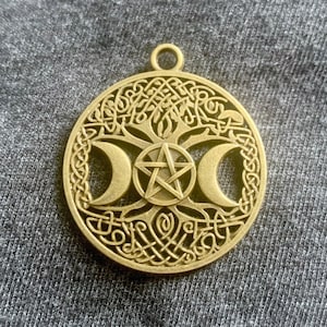 Ten 100x Enchantments Mystic Necklace Wicca Pagan Metaphysical Handmade Art Rare Complete Life Enhancement Vast Blessings Magick Bronze Gold image 1