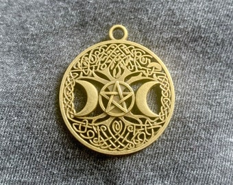 Tien 100x betoveringen mystieke ketting Wicca heidense metafysische handgemaakte kunst zeldzame complete levensverbetering enorme zegeningen magie brons goud