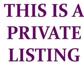 This is a private listing