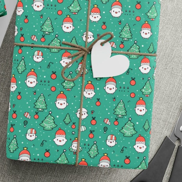 Pink Christmas Gift Wrap Pink Holiday Wrapping Paper Xmas Gift Paper Novelty Gift Wrap Whimsical
