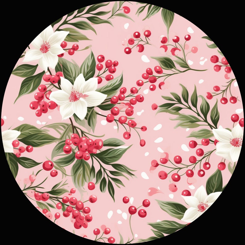 Pink Christmas Gift Wrap Pink Holiday Wrapping Paper Xmas Etsy