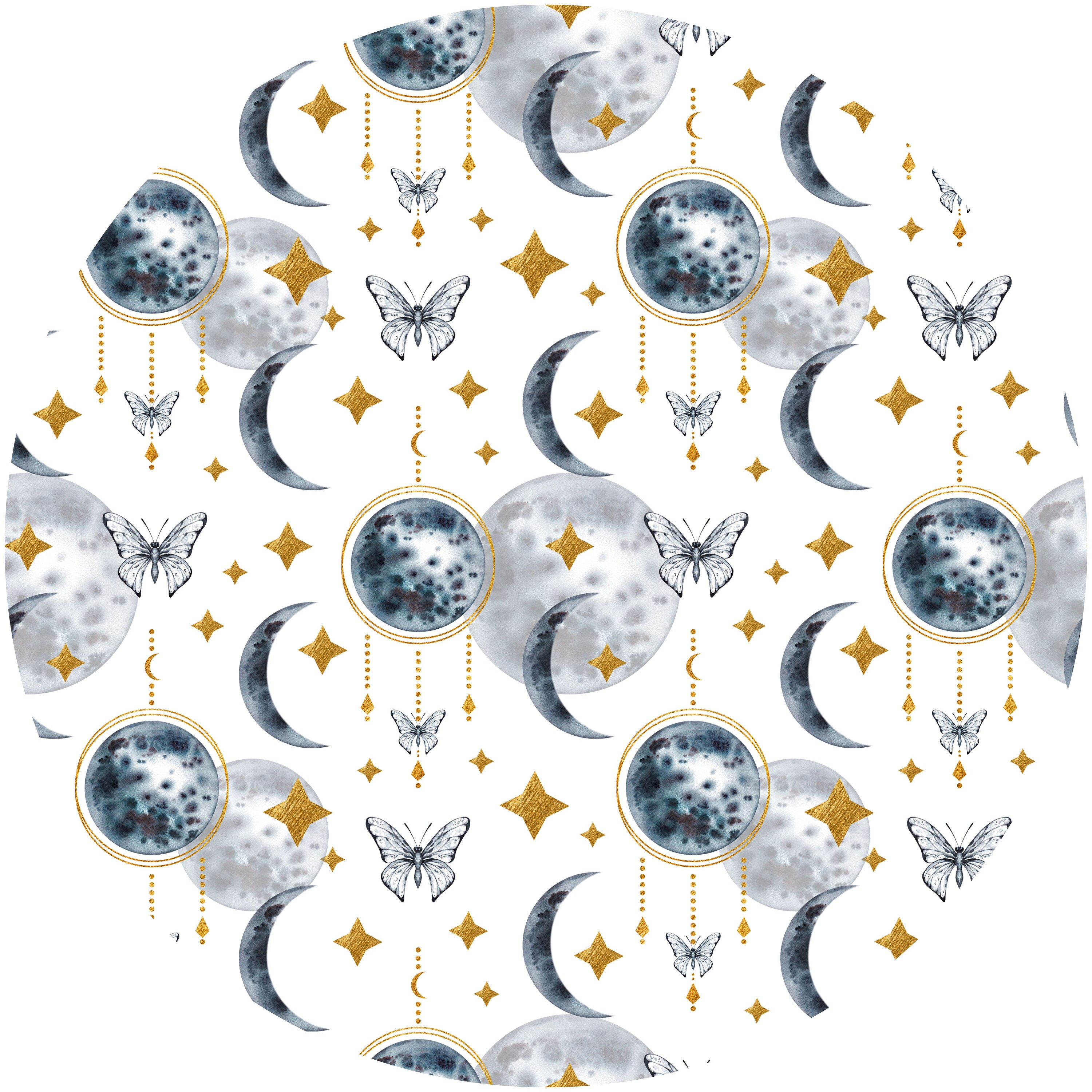 Mystical Moon Wrapping Paper Witchy Gift Wrap All Occasion - Etsy