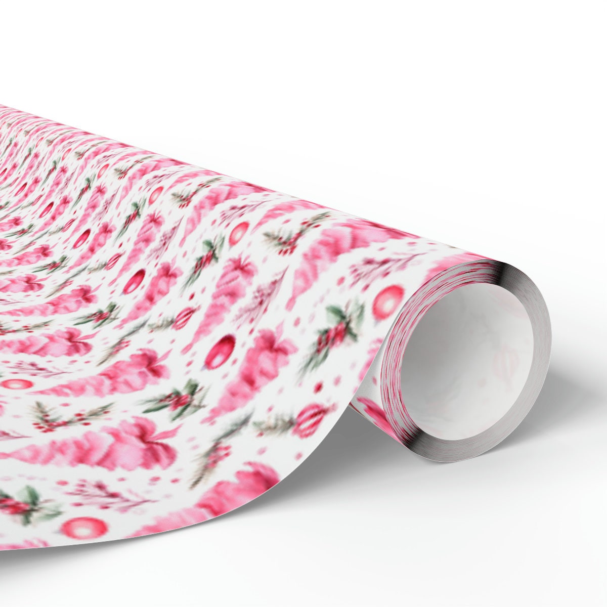 Pink Christmas Gift Wrap Pink Holiday Wrapping Paper Xmas Gift Paper Novelty Gift Wrap Whimsical