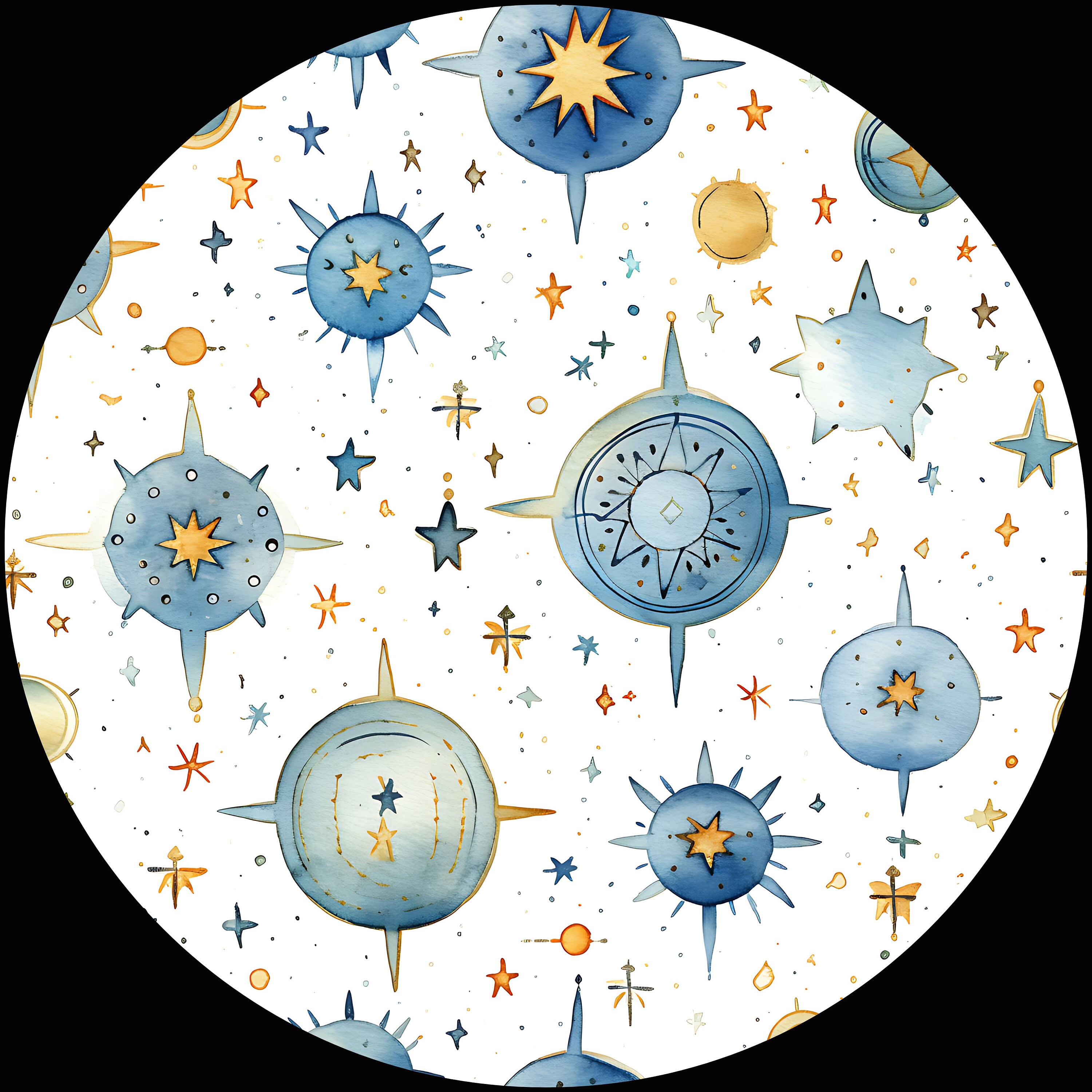 Celestial Wrapping Paper Moon and Stars Gift Wrap - Etsy