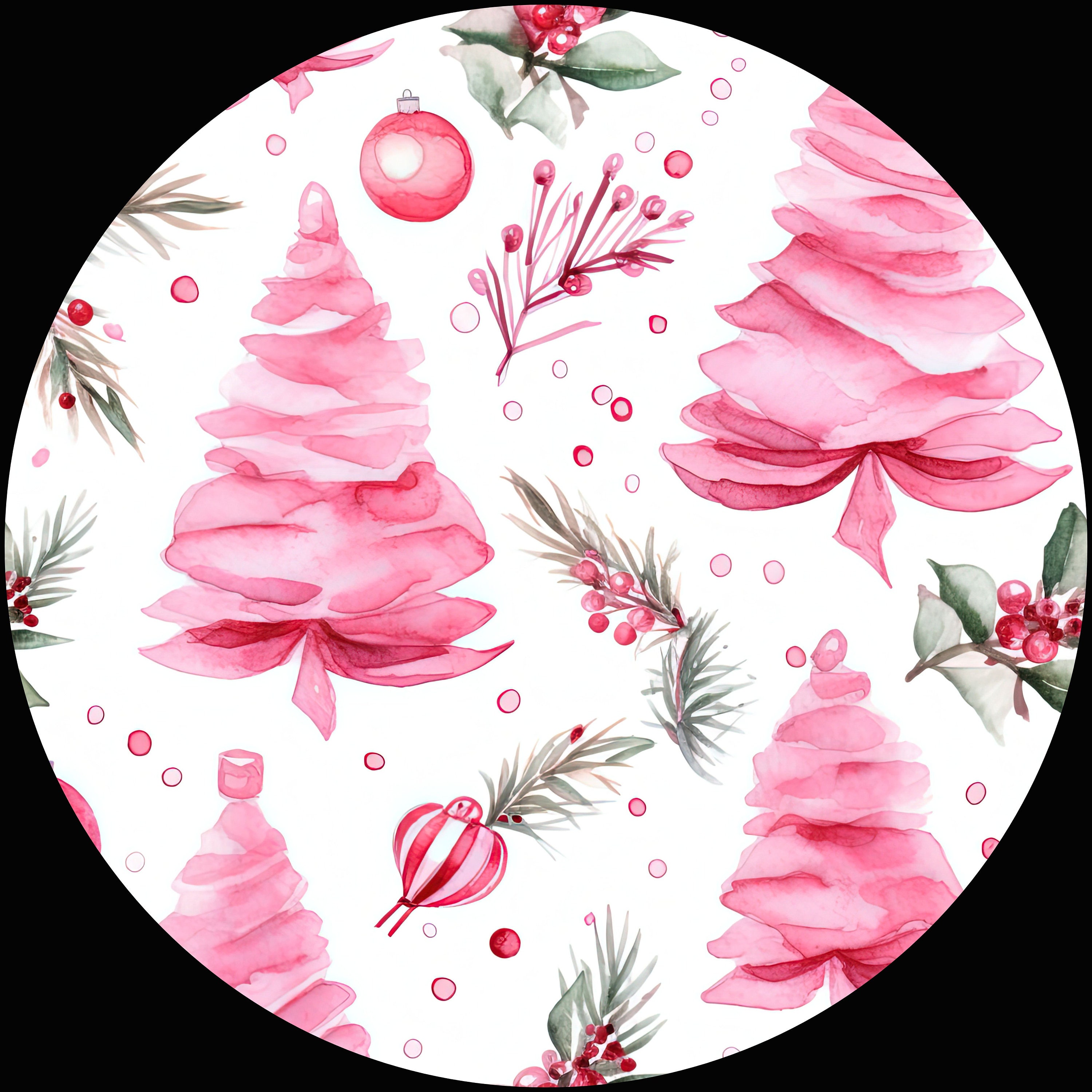 Pink Christmas Gift Wrap Pink Holiday Wrapping Paper Xmas Gift Paper Novelty Gift Wrap Whimsical