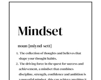 Mindset Definition Decor, Wall Art