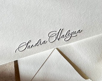 Custom Stationery Cards w/ Envelopes | Personalized Letterpress | Notecards | Gifts for Her | Business Stationery | Wedding Gift