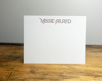 Personalized Stationery 5x7" Card w/ Envelope | Custom Letterpress | Gifts for Her | Gifts for Him | Notecards | Wedding Gift