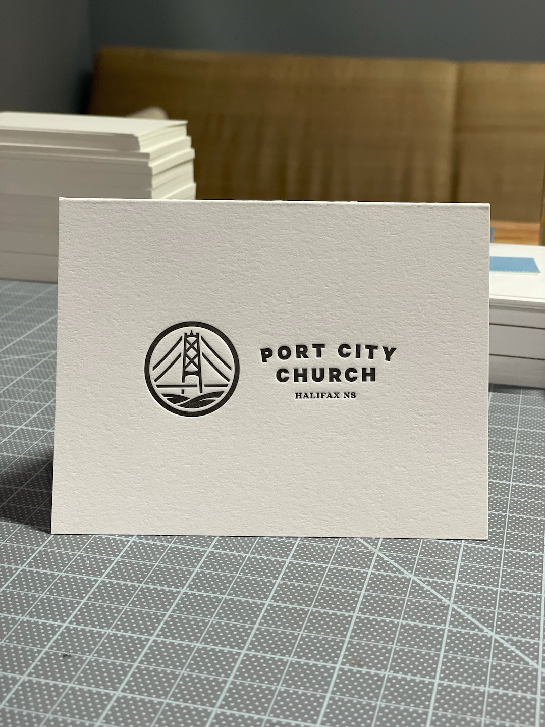 Folded Stationery Cards W/ Envelopes Custom Letterpress Custom