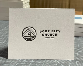 Folded Stationery Cards w/ Envelopes | Custom Letterpress | Custom Notecards | Business Stationery | Personalized Letterpress