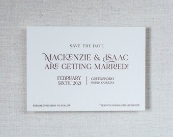 Letterpress Save the Date | Mackenzie Design