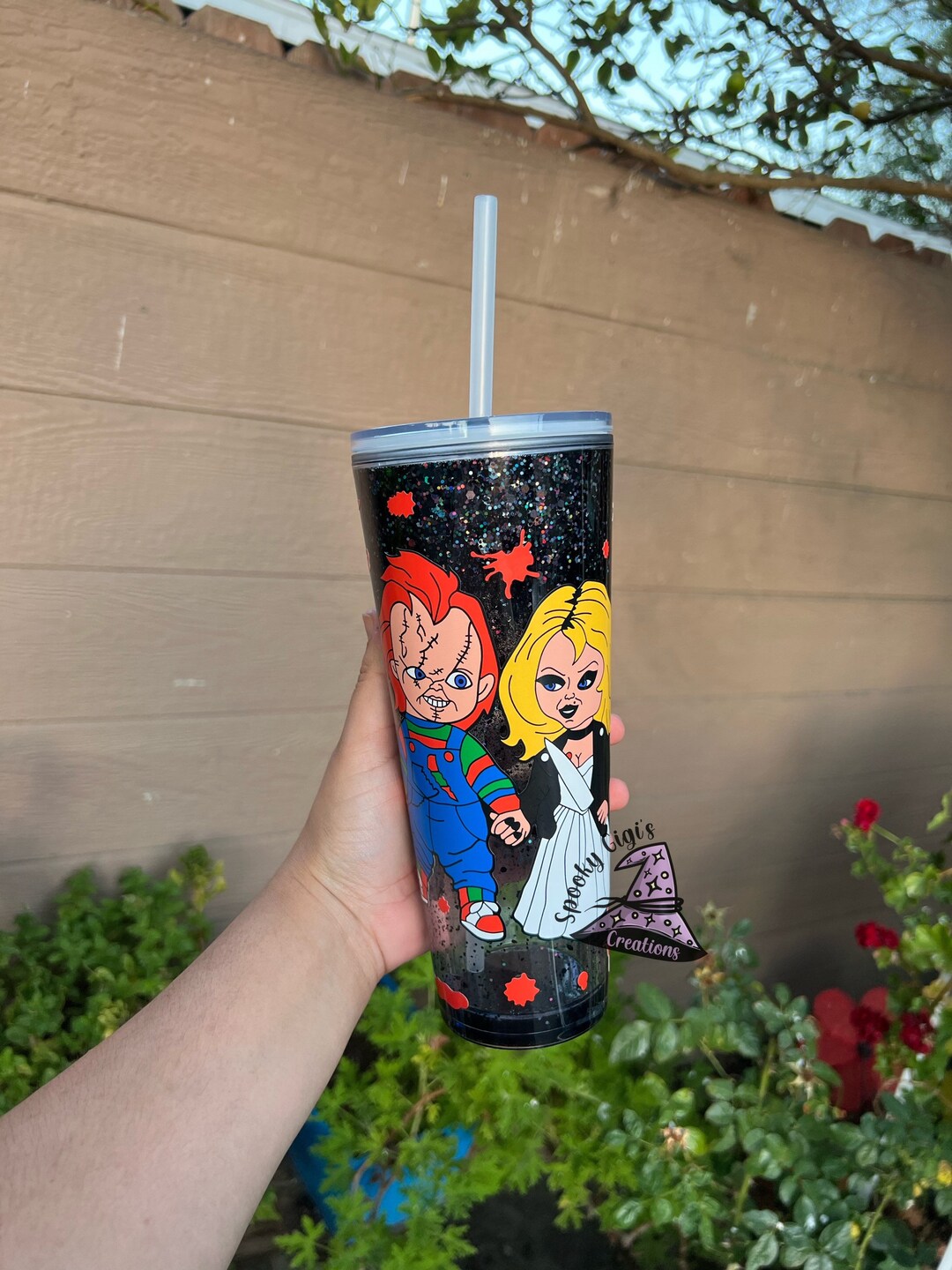 Chucky Tumbler Cup Chucky and Tiffany Snow Globe Chucky and - Etsy