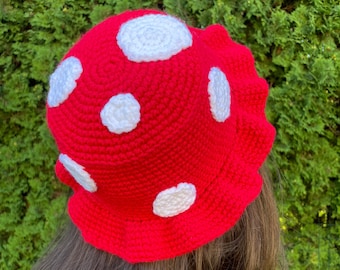 Mushroom Crochet Hat