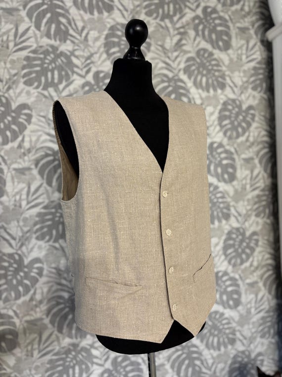 Linen Medieval Vest, Hobbit Cosplay, Roleplay Costume