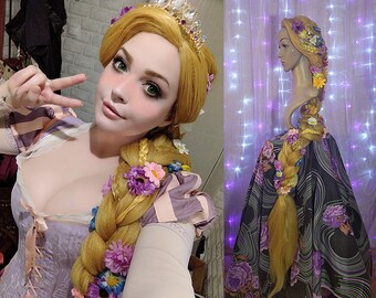 Made to order Rapunzel tangled braid cosplay wig