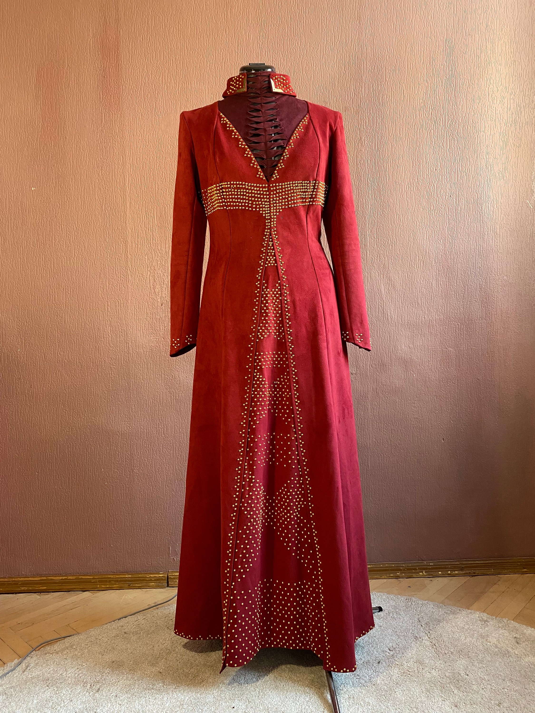 strapless open back dress Cersei Lannister Cosplay Costumes main image 1