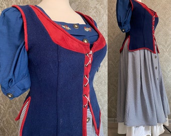 Vestido medieval bordado: chaqueta de lana, disfraz de cosplay de algodón y lino