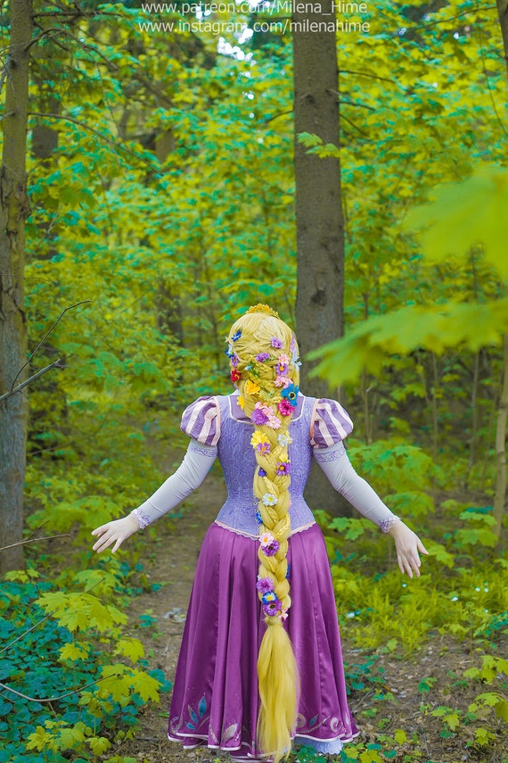 オーダーウィッグ ラプンツェル オーダーメイド ラプンツェル 絡み合った三つ編み コスプレウィッグ