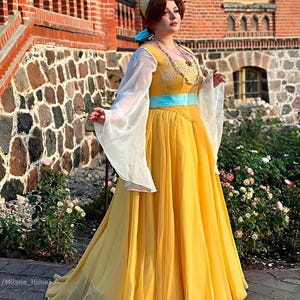 Ready to ship! Anastasia golden yellow princess dress inspired Once upon a time.