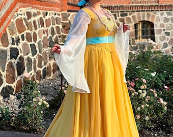 Ready to ship! Anastasia golden yellow princess dress inspired Once upon a time.