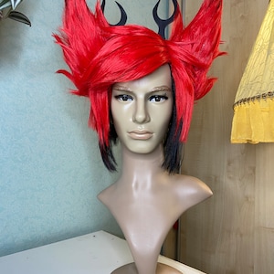 Cosplay wig Alastor Hazbin hotel inspired, made to order