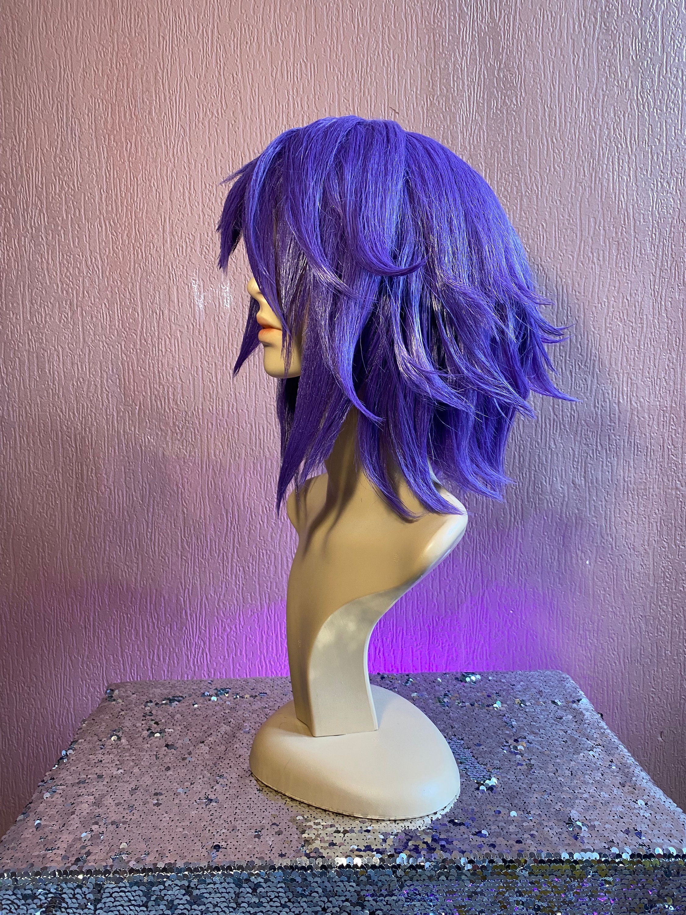 白雪みぞれ ウィッグ |ロザリオとバンパイア パープル コスプレ - Etsy