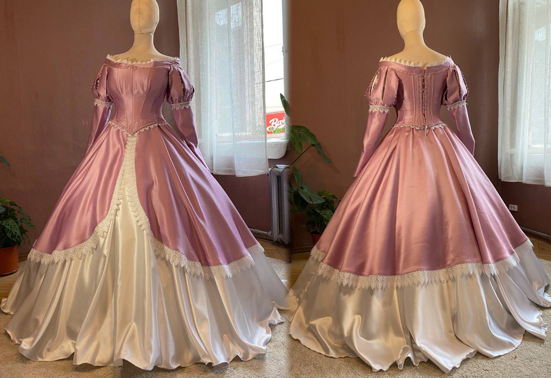 アリエル風ピンクのボールガウン - リトル・マーメイドのコスプレ