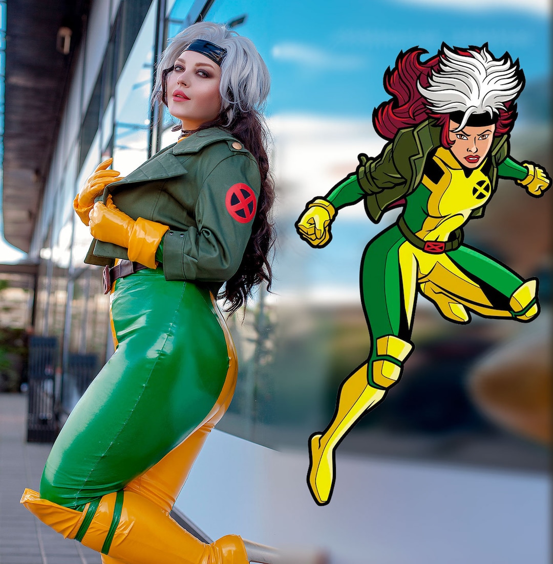 Xmen Rogue Cosplay Costumewig Ready to Ship Etsy