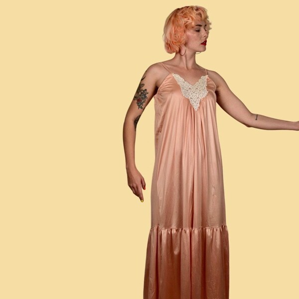 Satin Nightgown Etsy