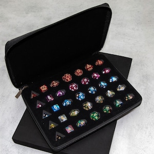 Dice Folder Zip Wallet for Five DND Dice Sets Storage Portfolio