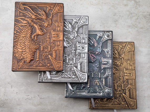 Dragon Notebook A5 Journal with 100 Pages Embossed Cover D&D Fantasy Monster