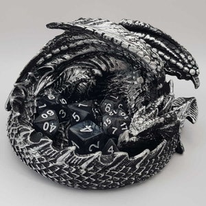 Dragon Dice Holder DND Dungeons Dragons Metallic Ornament Gift