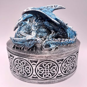 Dragon Dice Box to Store 2-3 DND Dice Sets Jewellery Trinket Box
