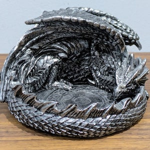 Dragon Dice Holder DND Dungeons Dragons Metallic Ornament Gift