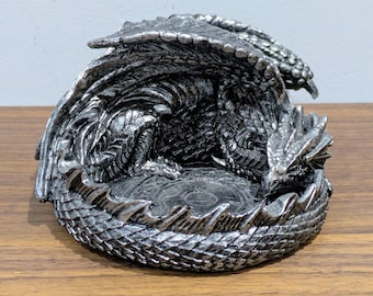 Dragon Dice Holder DND Dungeons Dragons Metallic Ornament Gift