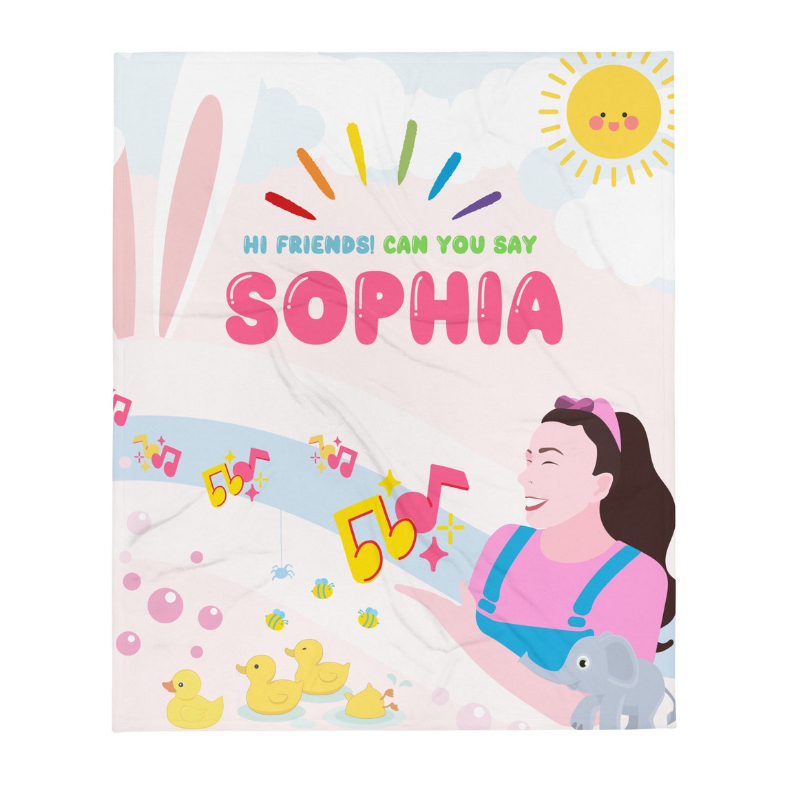 Ms. Rachel Blanket, Baby Blanket, Toddler Blankets, Song for Littles